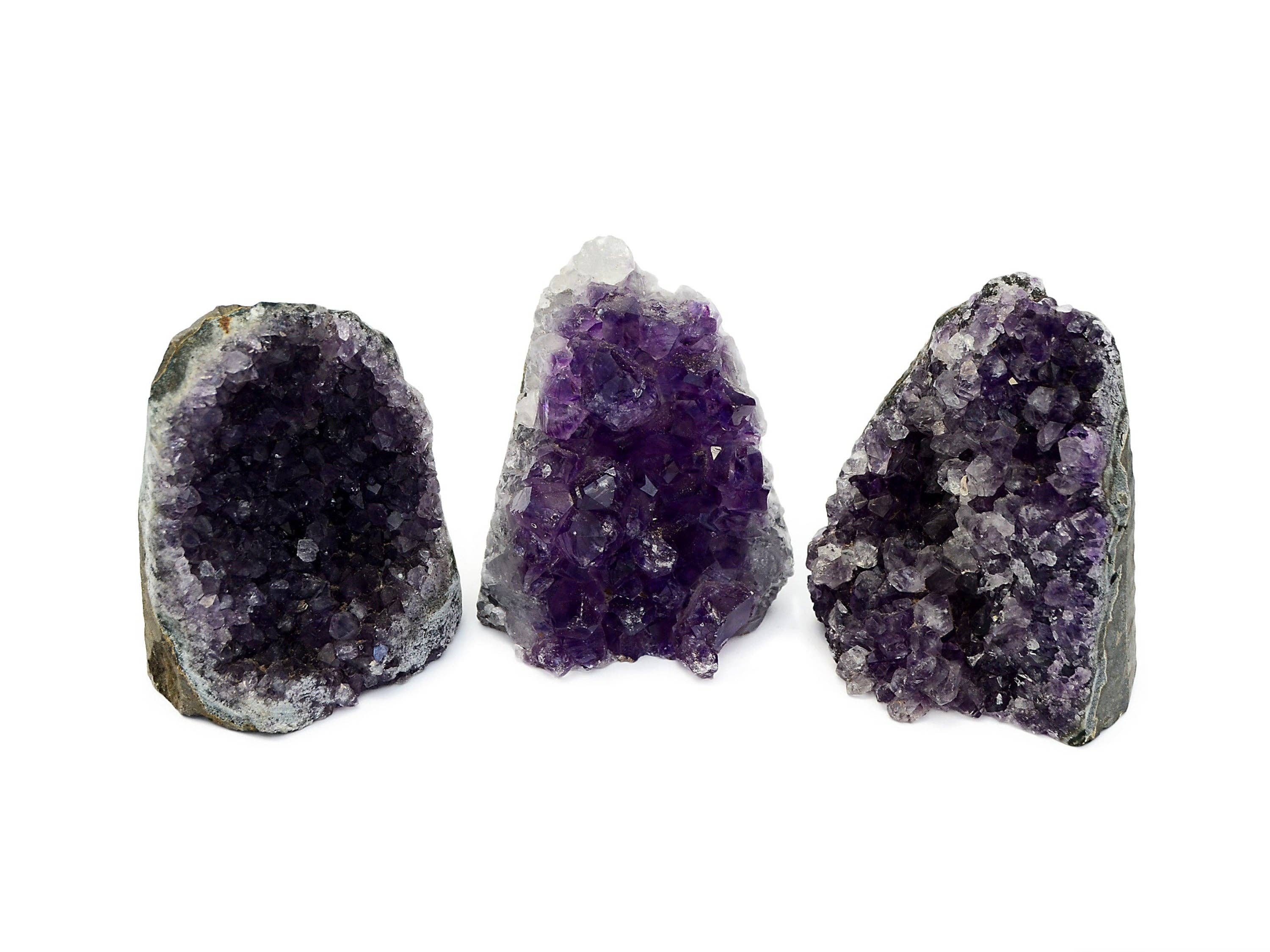 Kaia & Crystals – Großhandel Spiritueller Stein/Kristall – Druzy Amethyst geschnittene Basis (Uruguay) A++ Qualität - Los 1 kg (2-3 Stück)9
