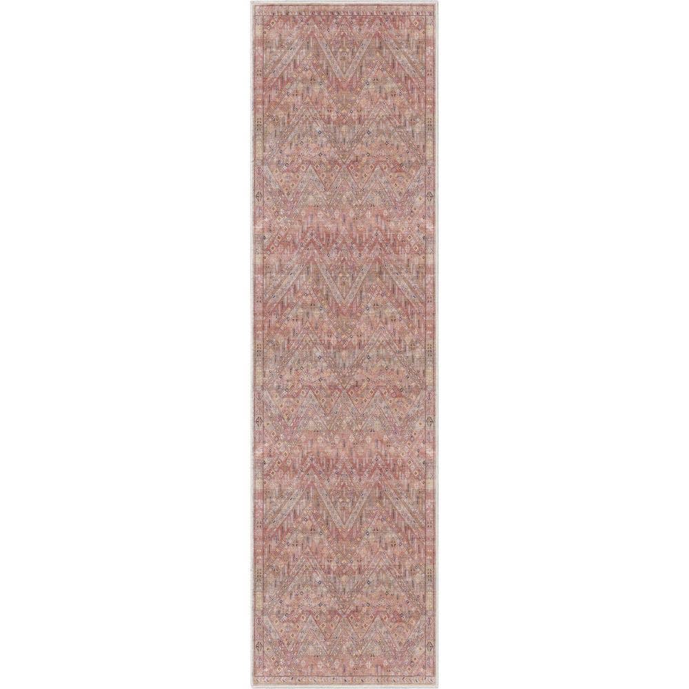 Well Woven - Venta al por mayor Alfombra pequeña - Alfombra Anya Vintage Tribal Chevron roja de tejido plano10