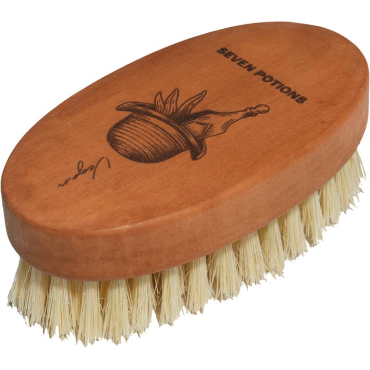 Seven Potions - Wholesale Beard Brush/Comb - Seven Potions Beard Brush - Pear Wood With Natural Bristles