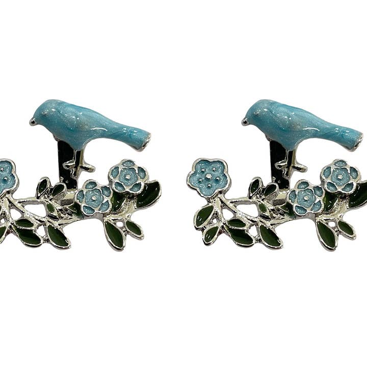 Astoria Gift Corporation - Wholesale Stud/Post Earrings - Bird Flower Earring 2 pc #10-289151