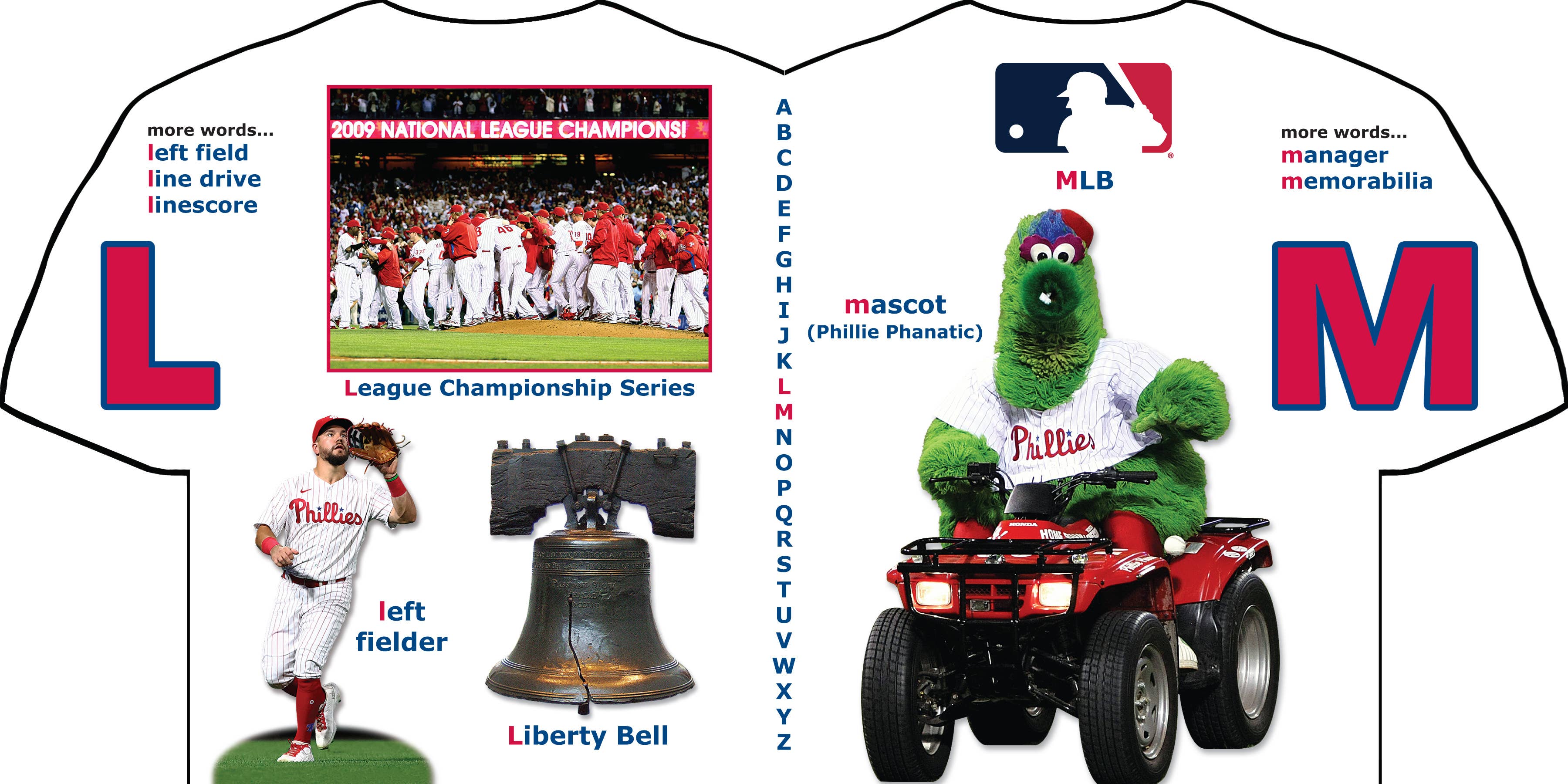 Michaelson Entertainment-Childrens Sports Board Books & Toys - Wholesale Baby & Toddler Book (0-2) - Philadelphia Phillies ABC2