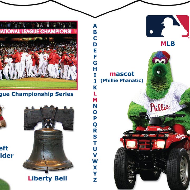 Michaelson Entertainment-Childrens Sports Board Books & Toys - Wholesale Baby & Toddler Book (0-2) - Philadelphia Phillies ABC2