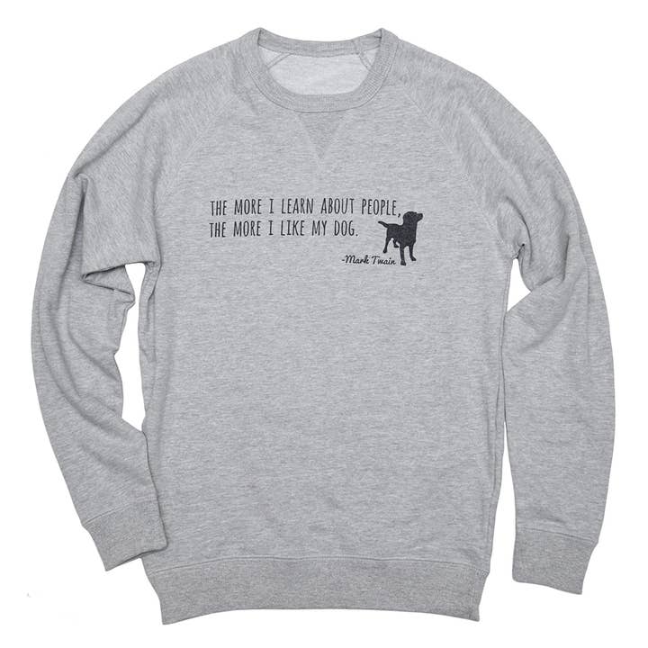 Pull en molleton unisexe Like My Dog pour la vente par Cinder + Salt