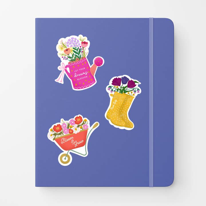 FLORAL GARDEN STICKER - SET OF 3 for wholesale by Jolly Joven