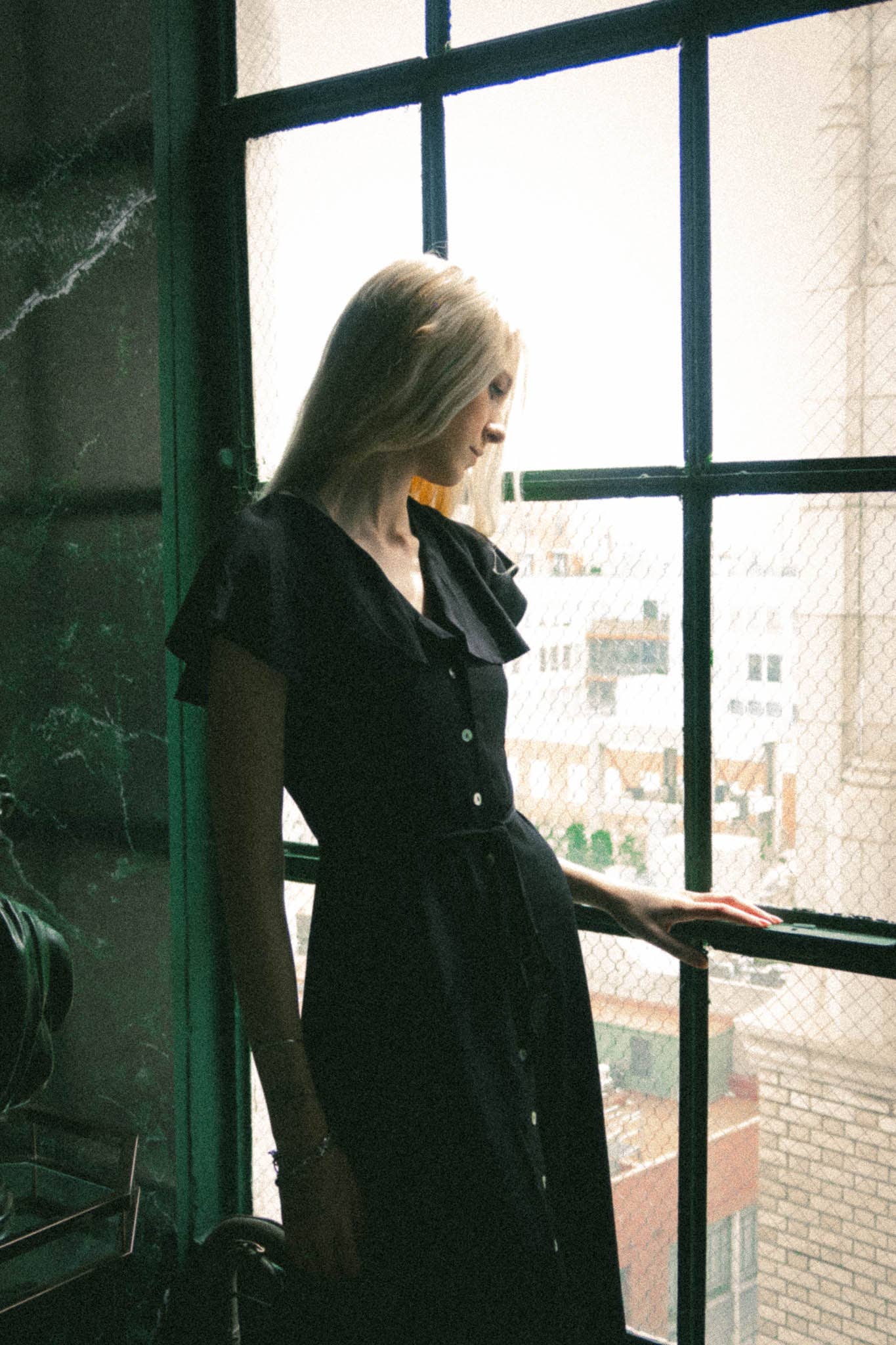 Ectogasm - Wholesale Dress - Women's - Celestria Vintage Style Cape Sleeve Midi Dress in Black2