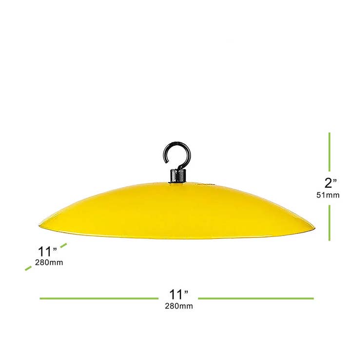 Couronne Co. - Wholesale Bird Feeder - Mosaic Birds Petite Glass Baffle Dome Yellow
