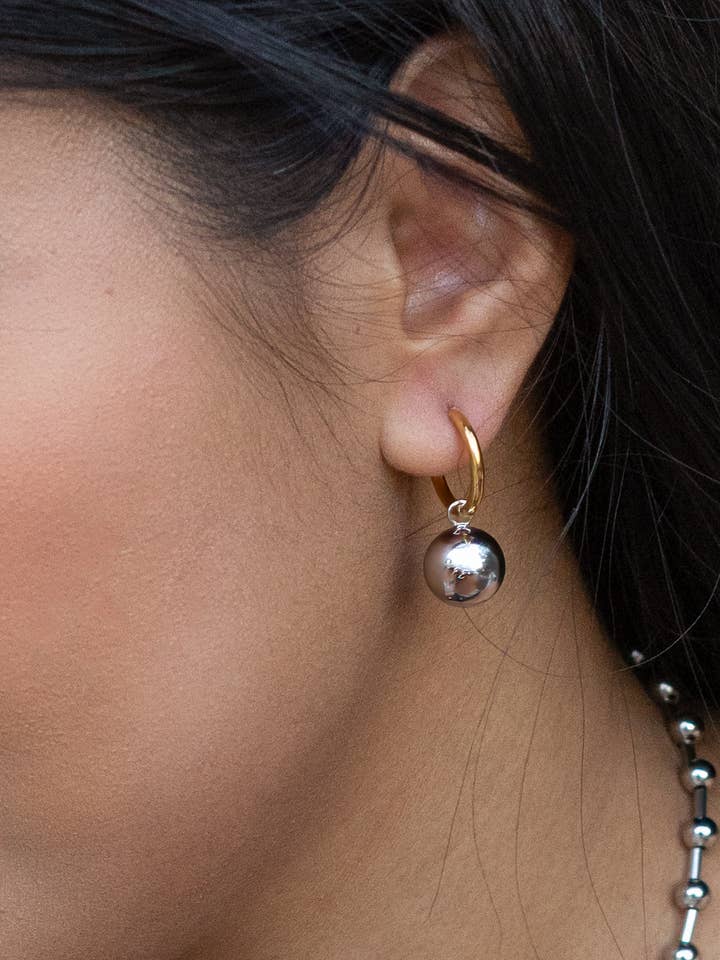 Cosmo Hoops - 18K Gold Plated + Stainless Steel for wholesale by Peter and June