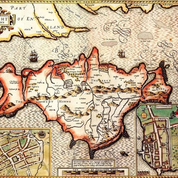 Carte historique de l'île de Wight Puzzle 1000 pièces (1610) pour la vente par Map Marketing Limited