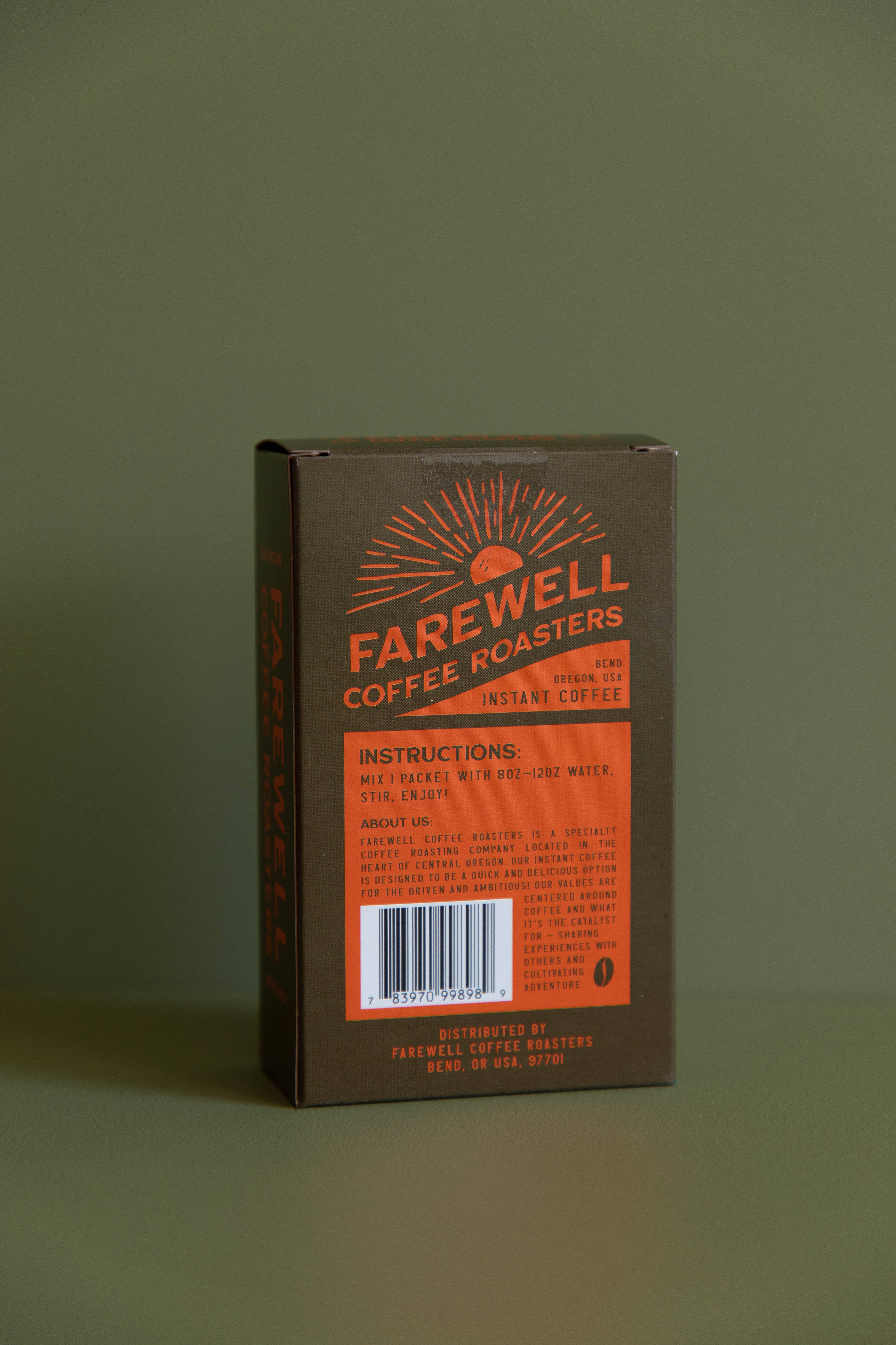 Farewell Coffee Roasters - Wholesale Instant Coffee/Espresso - INSTANT COFFEE - 5 PACK1