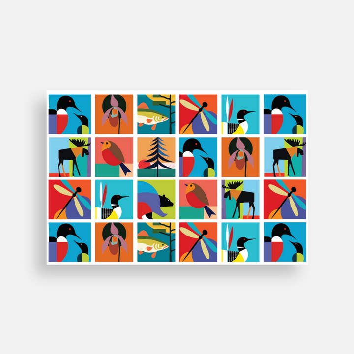 Postal | Collage de vida salvaje para venta al por mayor de Creative Compass