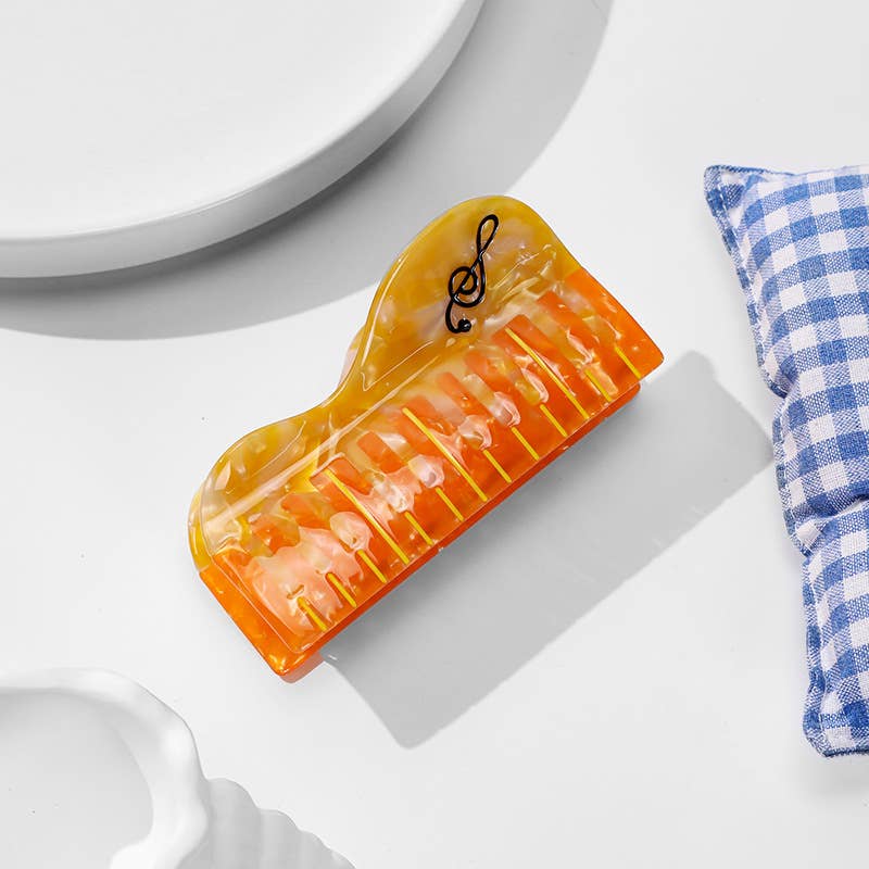 SoapElenGlen - Wholesale Hair Clip - Women's - Colorful Musical Note Piano - Inspired Hair Claw4