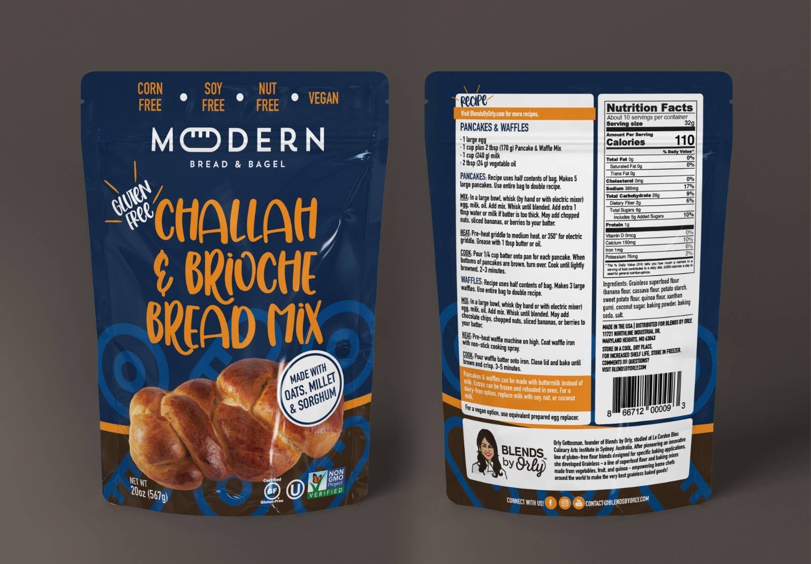 Blends By Orly – wholesale Bread mix – Modern Bread & Bagel Brioche & Challah Mix, Gluten-Free1