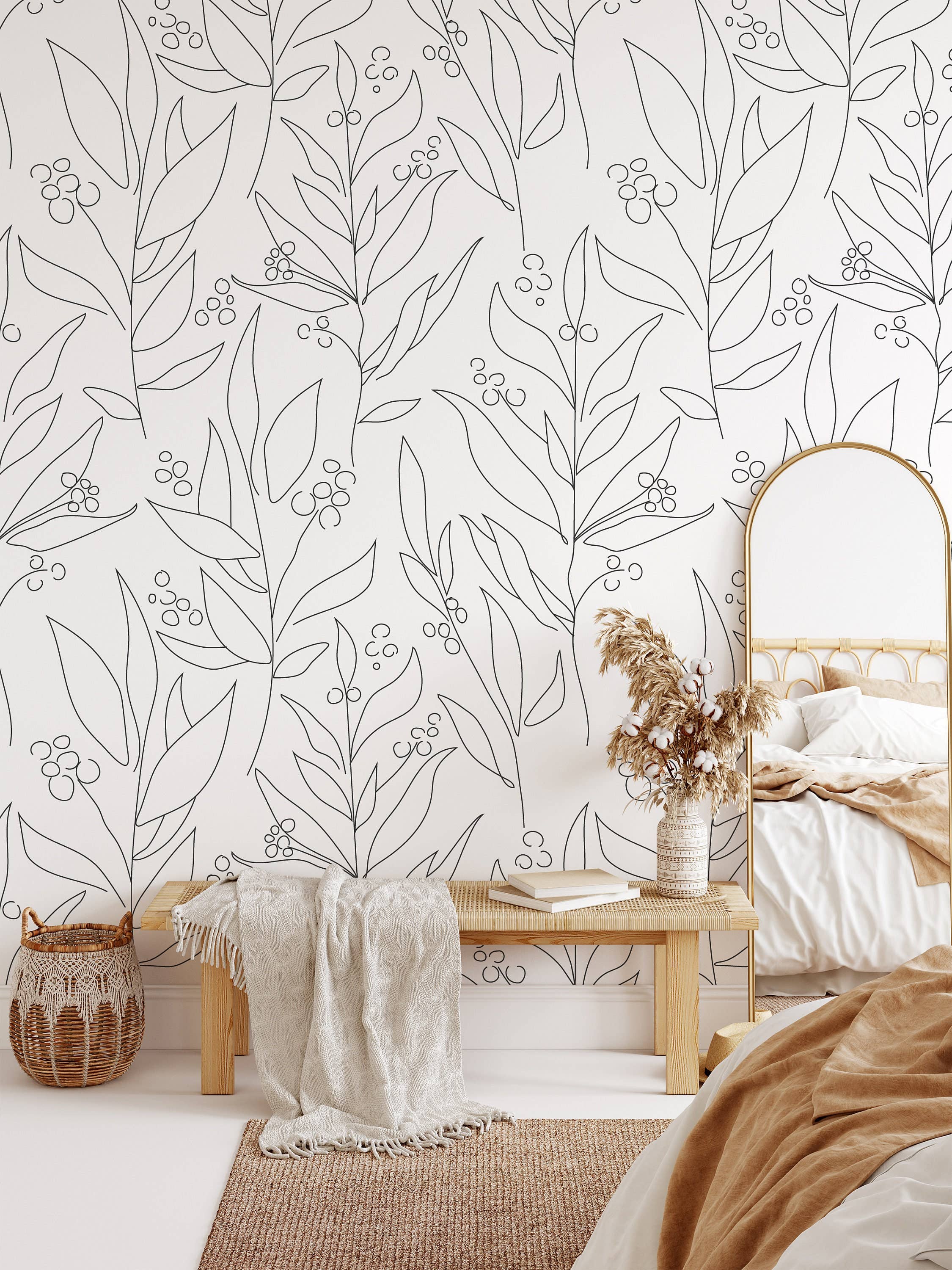 Timberlea - Wholesale Wallpaper - Modern Line Art Wallpaper. Peel and Stick.2