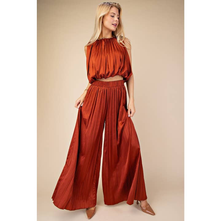 STYLE USA - Wholesale Pants - Women's - Pleats Pants With Elastic Waist