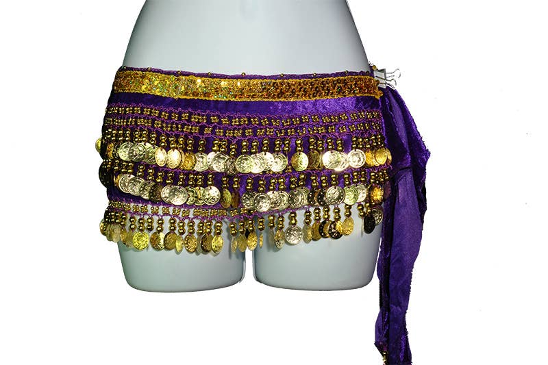 KBW Global Corp. - Wholesale Top & Skirt Set - Women's - Purple Belly Dancing Hip Scarf0