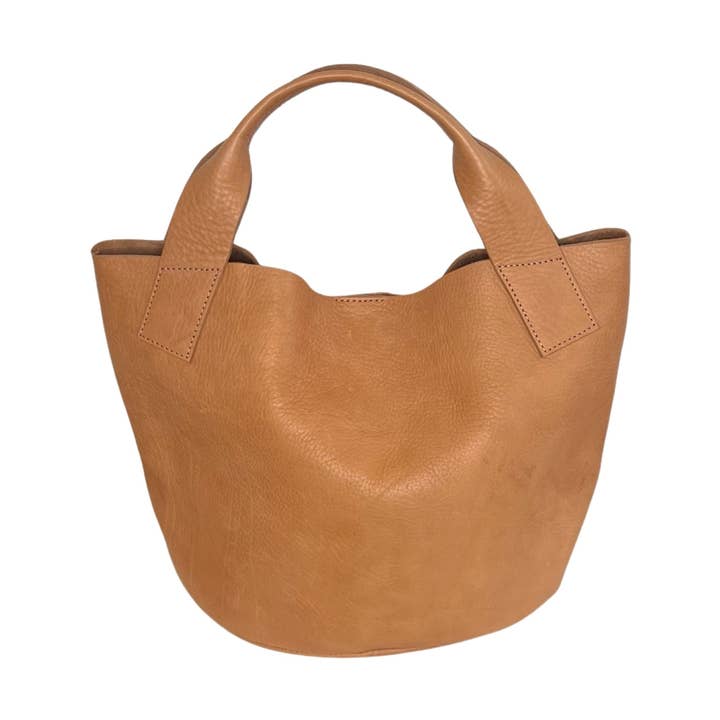 Tomate Leather Tote for wholesale by MOOMOO DESIGNS