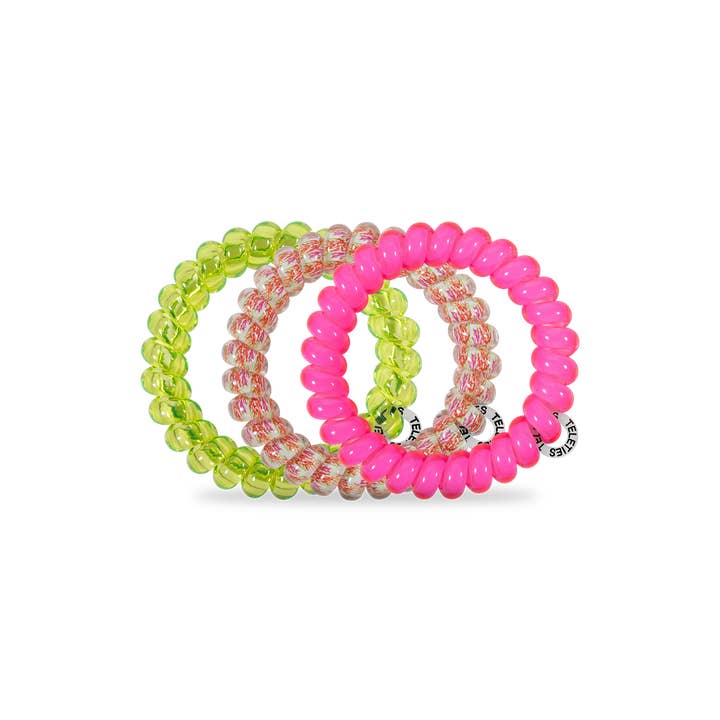 TELETIES - Wholesale Hair Tie - Spiral Hair Coils | Large | Tropical Punch Hair Ties