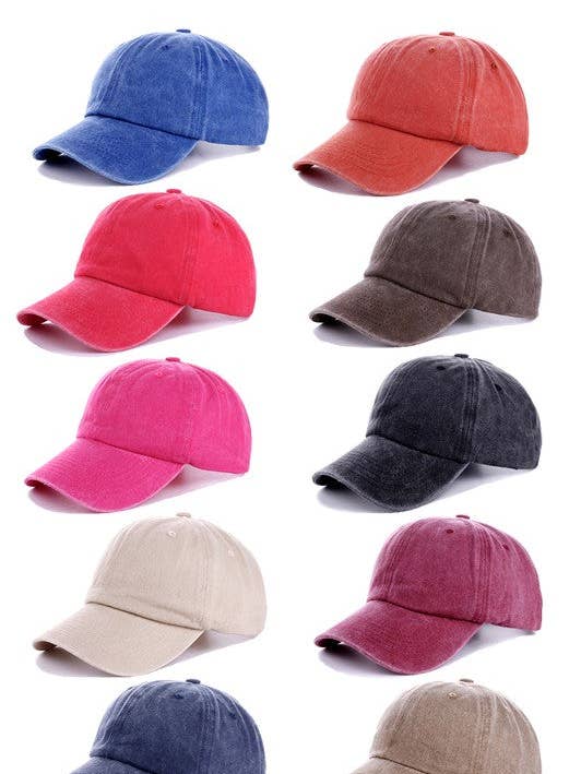 Vintage Washed Baseball Cap Hats for wholesale by SurelyMine