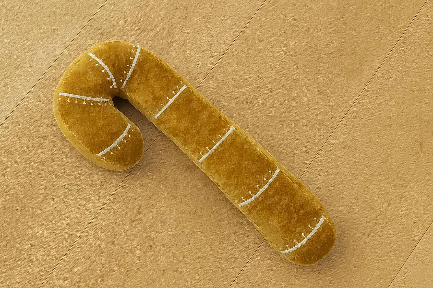 Fennco Styles - Vendita all'ingrosso Cuscini decorativi - Cuscino decorativo riempito a forma di bastoncino di zucchero in velluto dorato - 23x51 cm