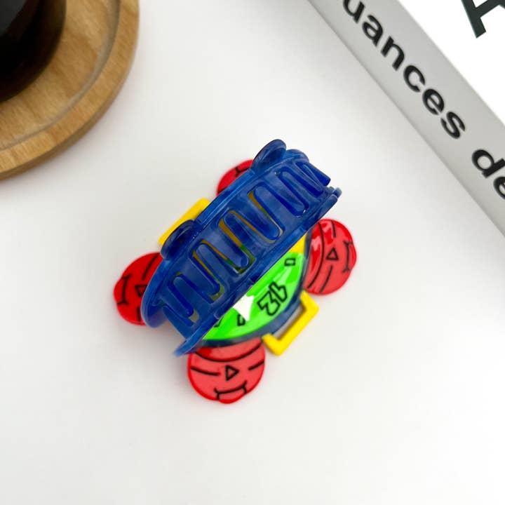 TheDivaSoap - Wholesale Hair Clip - Women's - Cartoon Alarm Clock Hair Clip, Acetate Claw Clip
