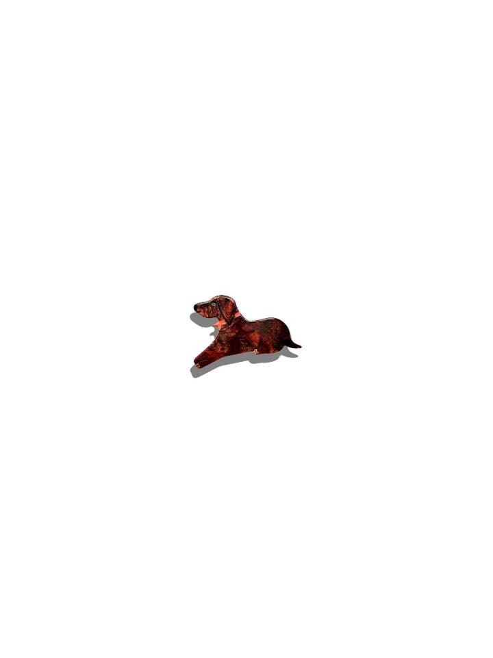 Hand-painted Dachshund Dog Brooch Pin for wholesale by Solar Eclipse
