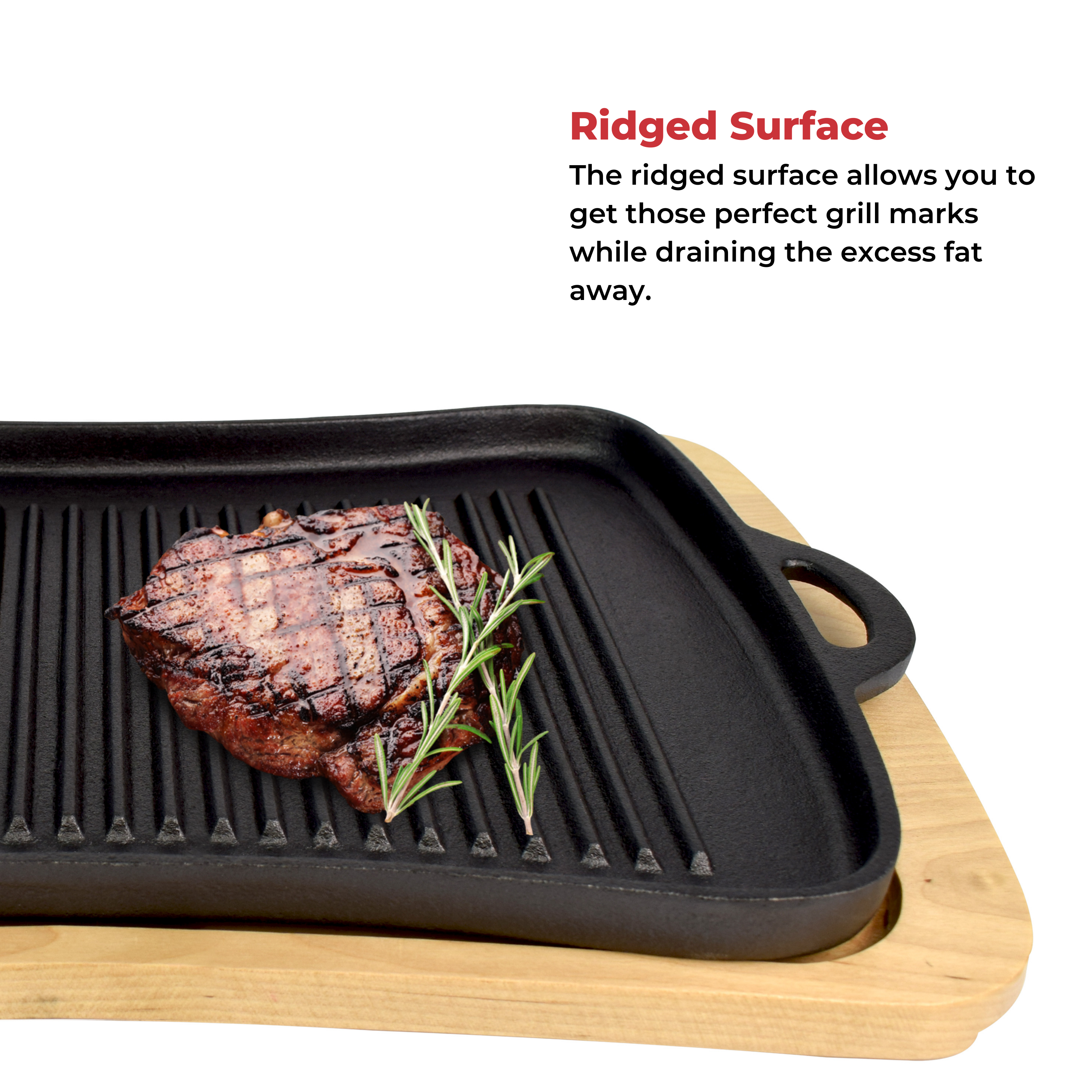 Style Asia - Vente Poêles en fonte - Poêle à fajita en fonte Jim Beam avec dessous de plat en bois9