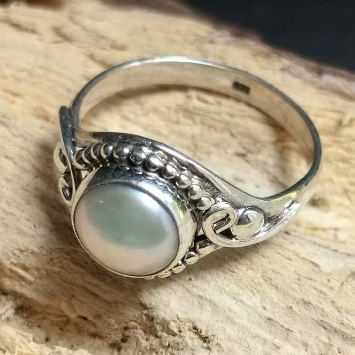SILVER CAVE – wholesale Solitairering – Förpackning med 9 stycken 925 Sterling Silver Ringar med ädelstenar