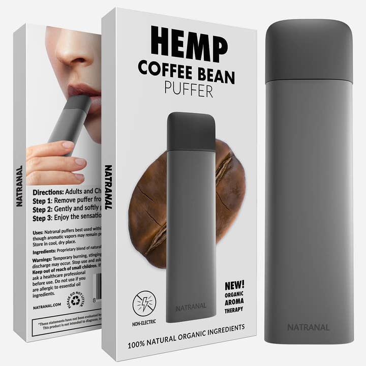Natranal - Wholesale Aromatherapy Inhaler - Natranal Coffee Bean + Hemp Habit Replacement Oral Fixation Puffer to Replace Smoking or Vaping
