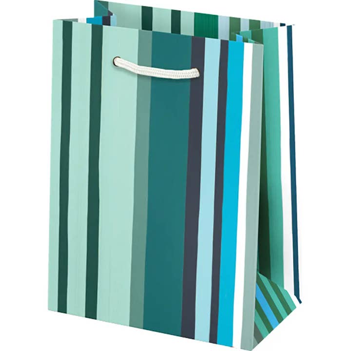 Paper Source Wholesale - Wholesale Gift Bag - Green Stripes Gift Bag