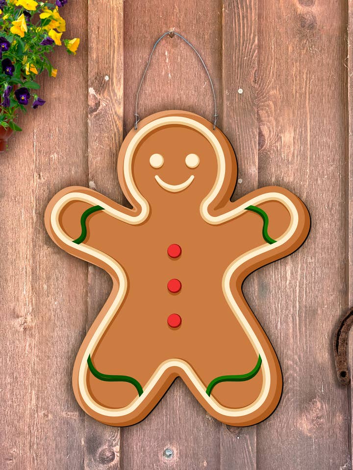 Appendino per porta Gingerbread People per la vendita all'ingrosso da parte di Steel Southern Designs