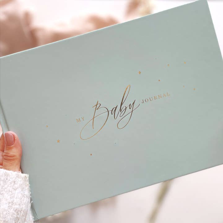 Blush And Gold - Wholesale Journal/Diary - Maternity - My Baby Journal (Aqua) gift for new parents, keepsake book