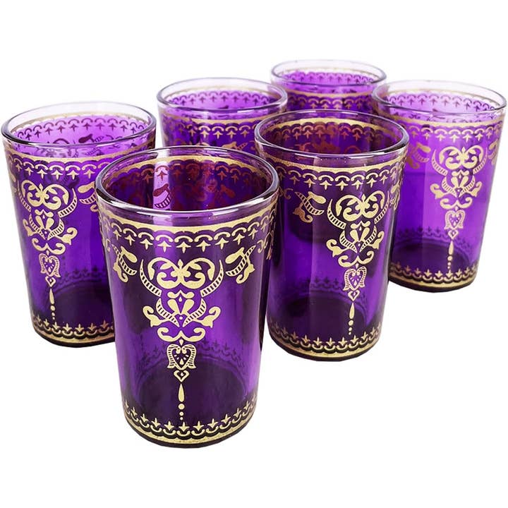 The Wine Savant / Khen Glassware - Wholesale Drinking Glass/Cup - Moroccan Glasses Artisan Hand-Made Glass Set of 6