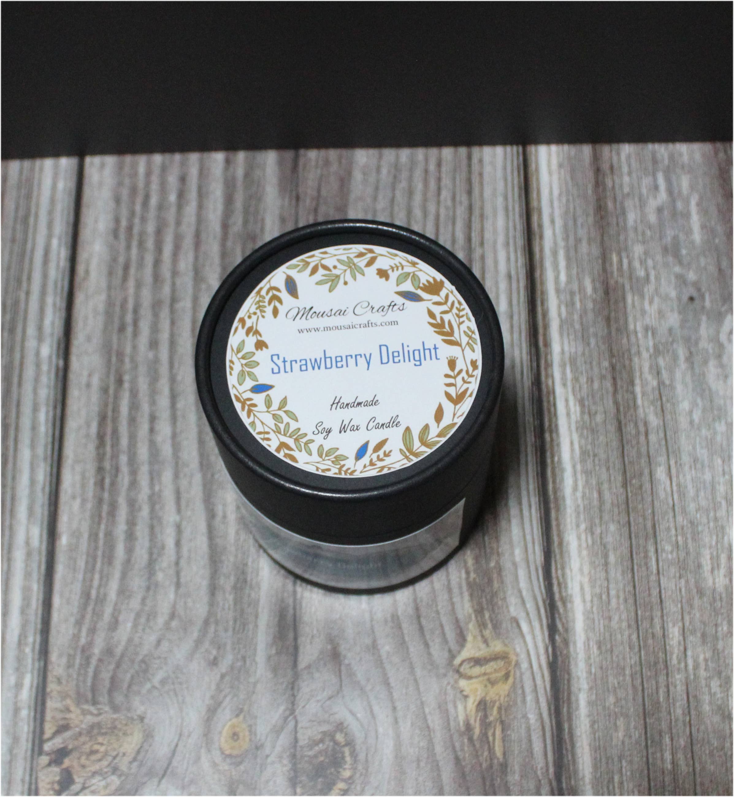 Mousai Crafts - Wholesale Jar/Filled Candle - Strawberry Delight 8.5oz Soy Wax Candle6