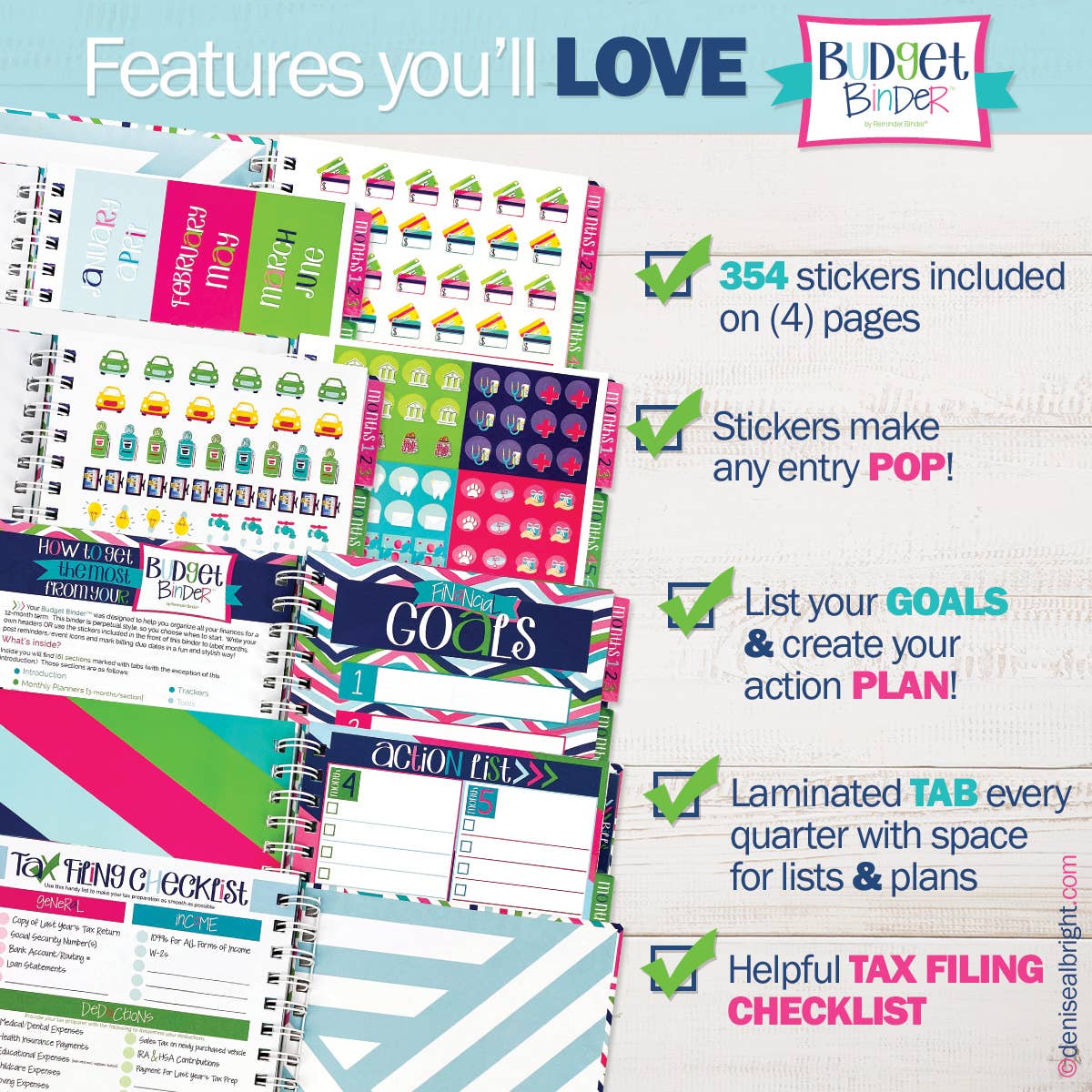 Denise Albright® - Wholesale Planner - Budget Binder™ Bill Tracker Financial Planner | Pack of 619