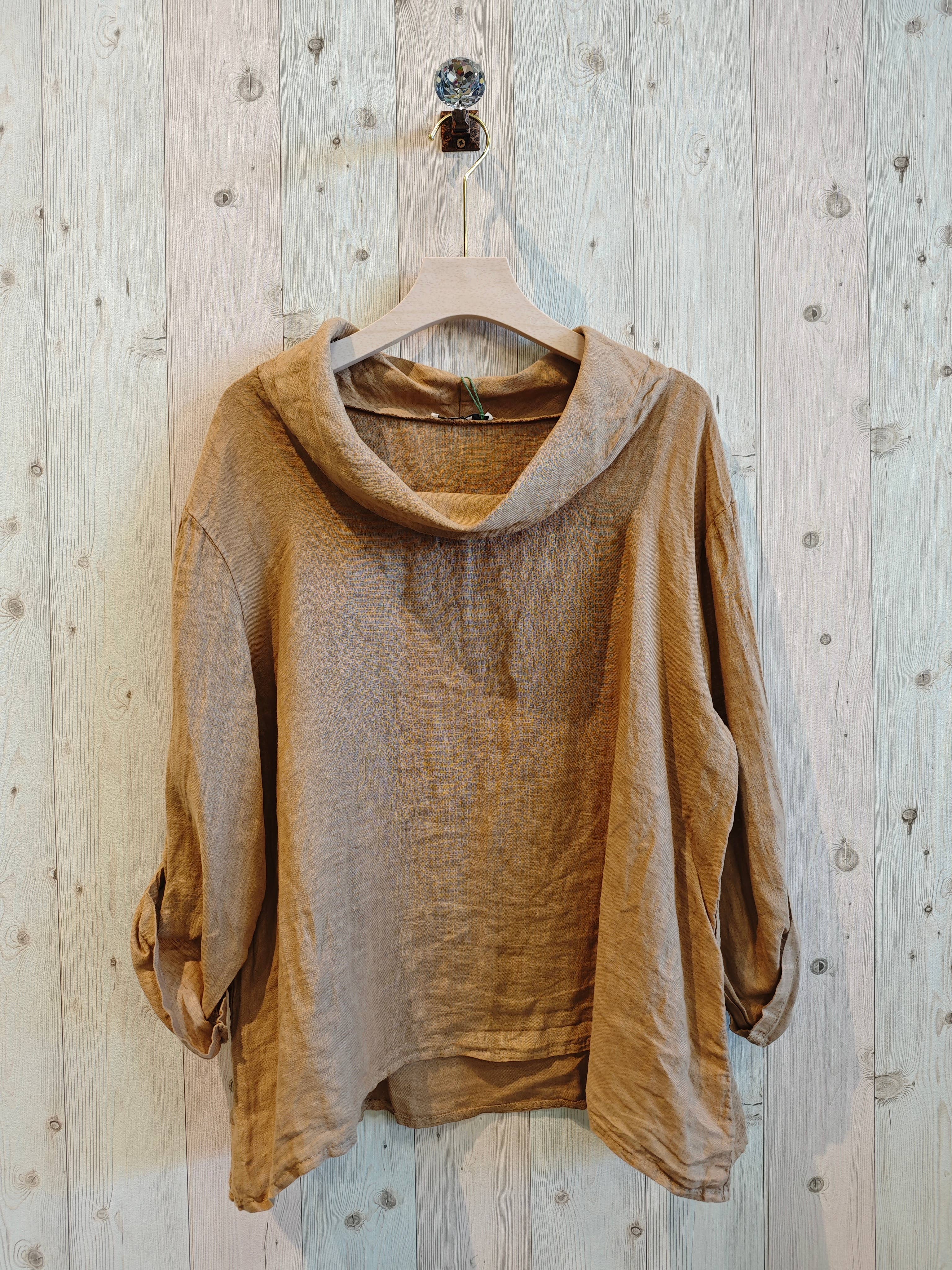 Linen & More - Wholesale Blouse - Women's - REF 10644 100% LINEN BOAT NECK BLOUSE3