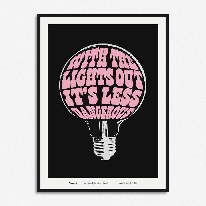 HollieGraphik - Wholesale Art Print - With The Lights Out It's Less Dangerous Print5