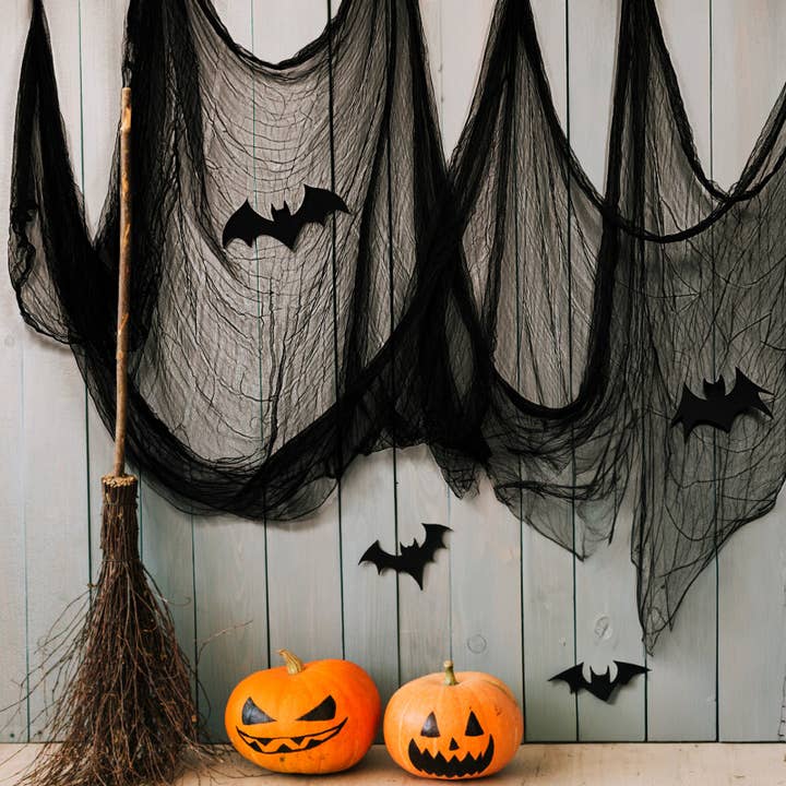 Wrapables.com - Wholesale Decal - Party Decorations - Wrapables 197 x 84.5 Inch Halloween Gauze Black Creepy Cloth