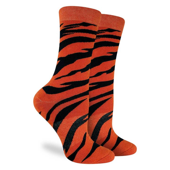 Women's Tiger Print Socks for wholesale by Good Luck Sock