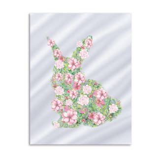 Floral Easter Bunny DTF Transfer for wholesale by Pretty Pop Transfers