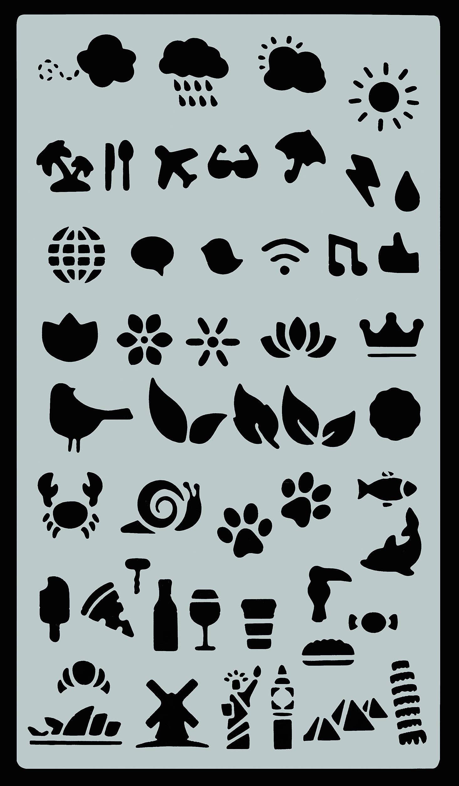 Peter Pauper Press - Wholesale Stencil/Craft Die - Essentials Dotted Journal Stencil Set6