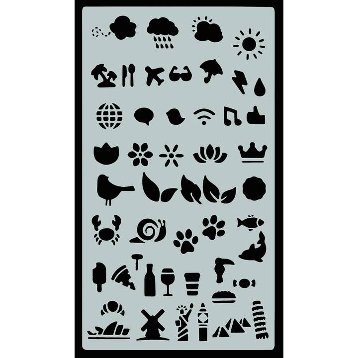 Peter Pauper Press - Wholesale Stencil/Craft Die - Essentials Dotted Journal Stencil Set6