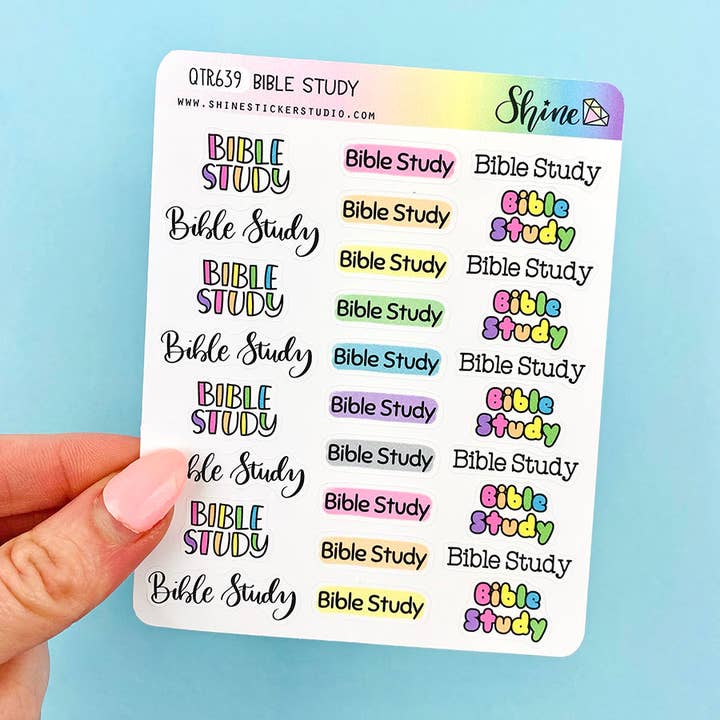 Autocollants étude biblique pour la vente par Shine Sticker Studio