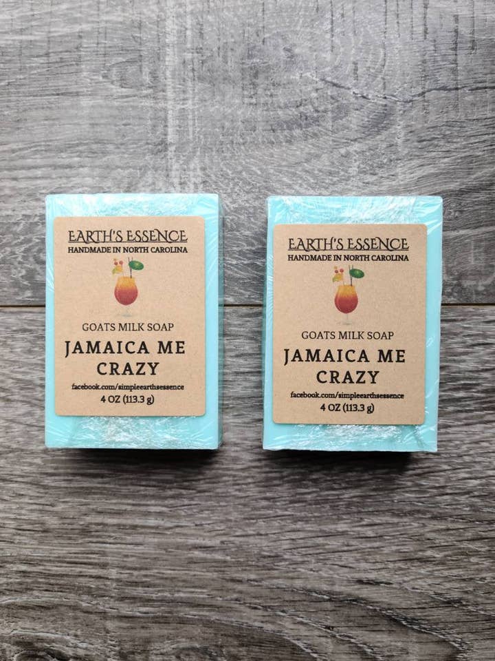 Jamaica Me Crazy 4 oz Goats Milk Soap for wholesale by Earth's Essence