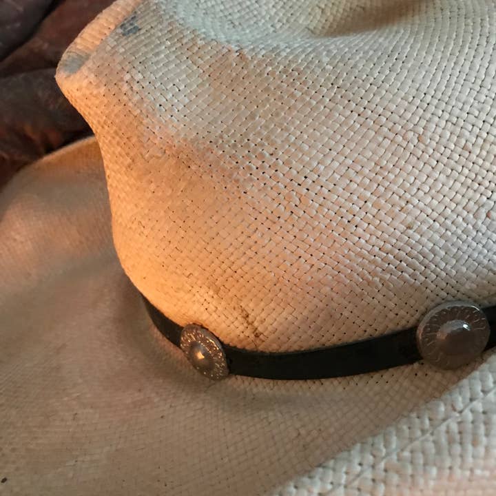 Hip Vintage Hats & More – wholesale Cowboy Hat – Women’s – Hip Vintage Distressed Cowboy Hat w/ Silver Concho Hatband2