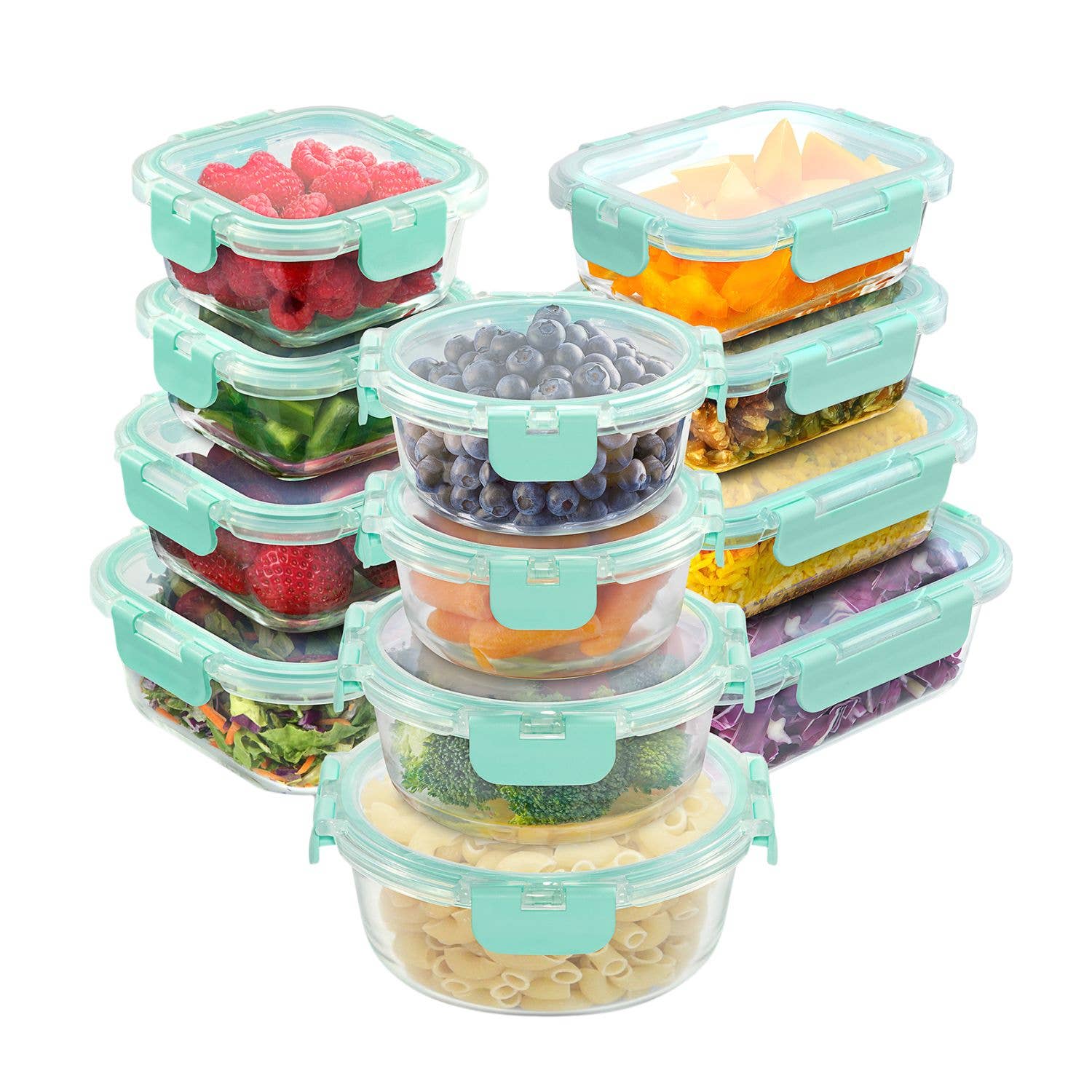 Zulay Kitchen – Engroshandel Madbeholder – Glas madopbevaringsbeholdere med låg – 12-pak10