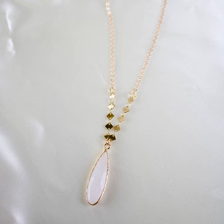 Anna//Quartz Teardrop Halsband för wholesale av TISH jewelry