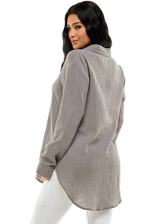 Veracci - Wholesale Buttoned-down shirt – Women's - Double Gauze Weekend Button-Down Shirt11