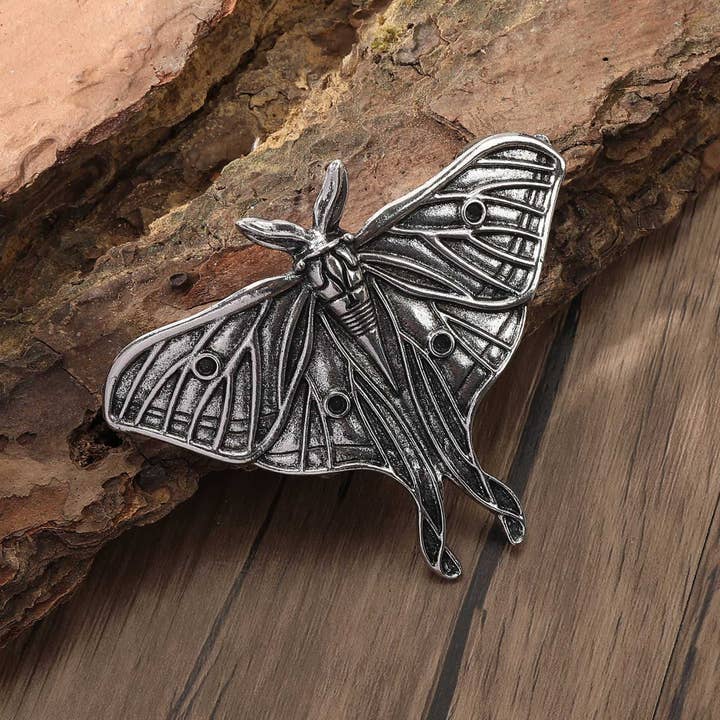 Silver Vintage Butterfly Hair Clip Spring Clamp Trendy Unisex Accessory for wholesale on Faire1
