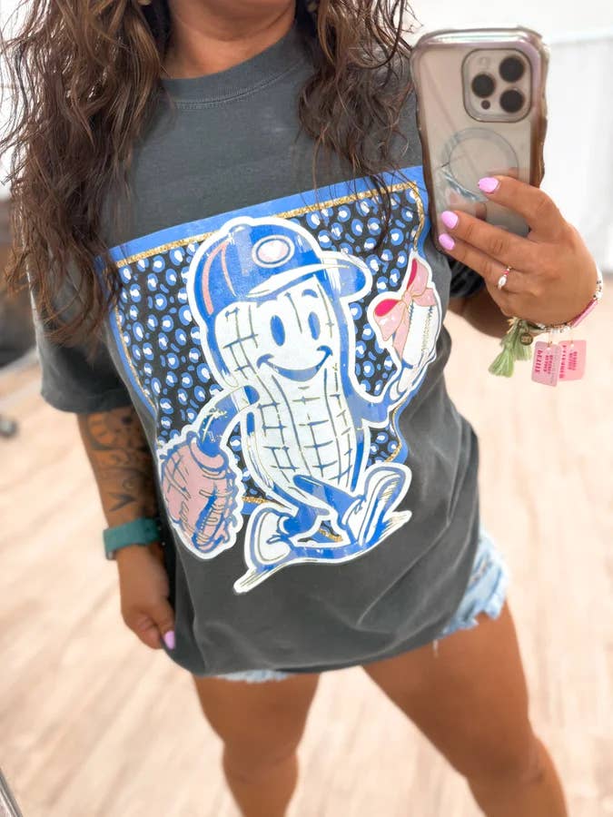 Maglietta Grafica con Arachidi e Pepe da Baseball per la vendita all'ingrosso da parte di birdie