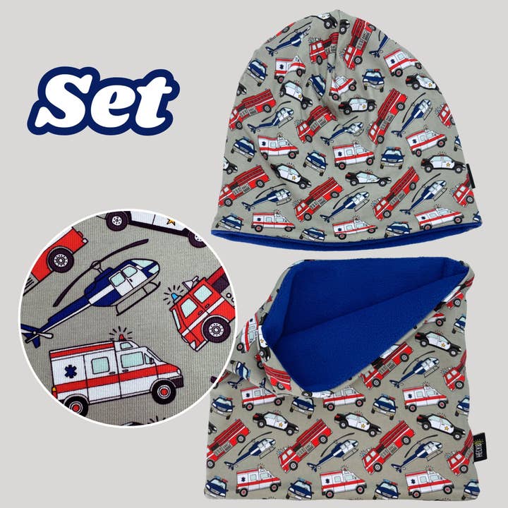 HECKBO - Wholesale Beanie - Kids - Kids Beanie Hat & Loop - Emergency Vehicles10